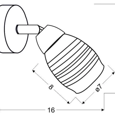 Bodové nástenné LED osvetlenie JUBILAT - 1xE14, 10W, chrómované