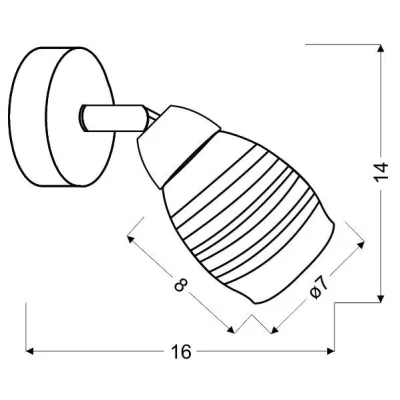 Bodové nástenné LED osvetlenie JUBILAT - 1xE14, 10W, chrómované