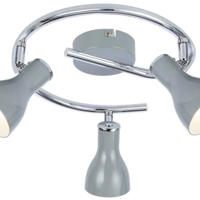 Bodové kruhové stropné osvetlenie JULIE - 3xE14, 40W, šedé