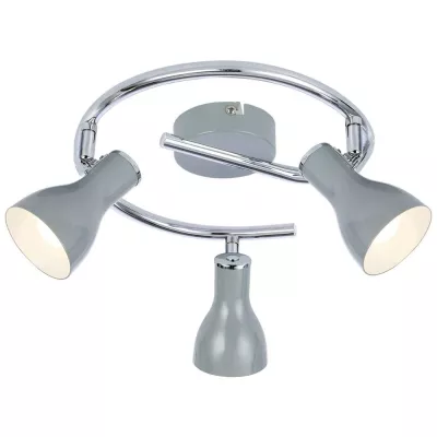 Bodové kruhové stropné osvetlenie JULIE - 3xE14, 40W, šedé