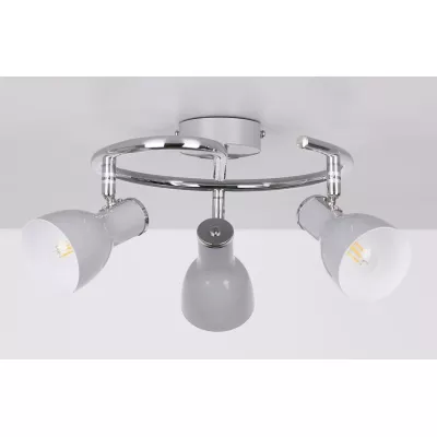 Bodové kruhové stropné osvetlenie JULIE - 3xE14, 40W, šedé
