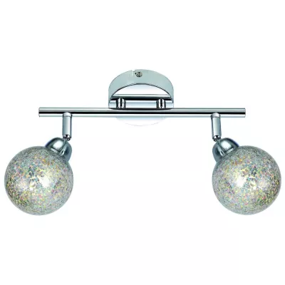 Nástenné / stropné LED bodové svetlo KALEIDOSCOPE - 2xG9, 4W, 3000K (teplá biela), chrómované
