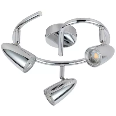 Stropné bodové LED osvetlenie LIBERTY - 3x4W, 3000K (teplá biela), chrómované