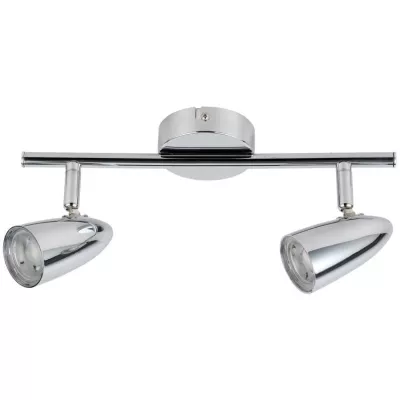 Nástenné / stropné bodové LED svetlo LIBERTY - 2x4W, 3000K (teplá biela), chrómované