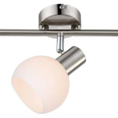 Bodové LED stropné svetlo MAURO - 3xE14, 4W, RGB, strieborné/biele