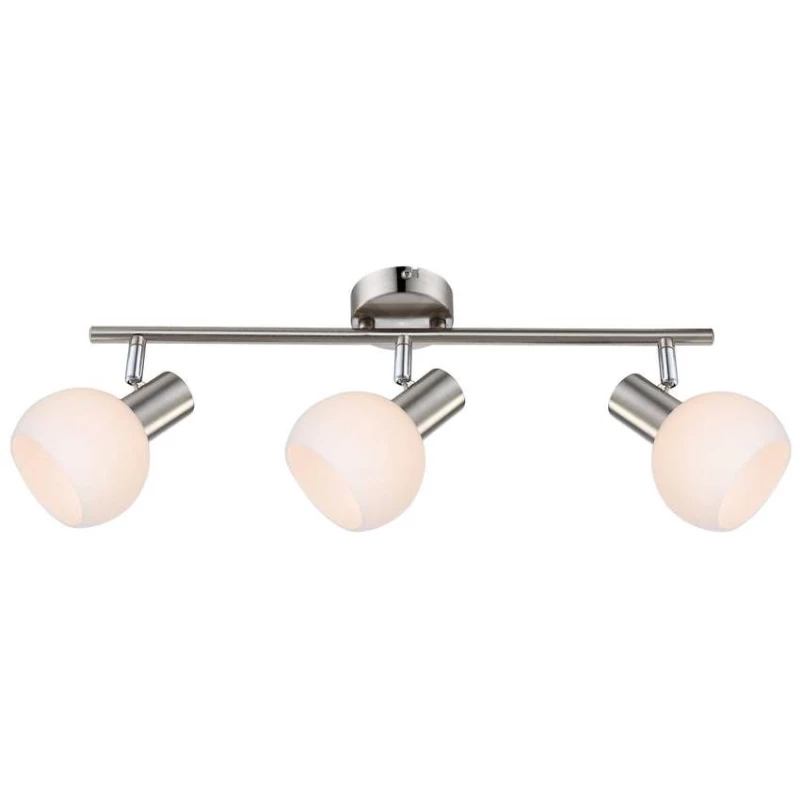 Bodové LED stropné svetlo MAURO - 3xE14, 4W, RGB, strieborné/biele