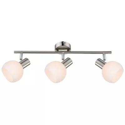 Bodové LED stropné svetlo MAURO - 3xE14, 4W, RGB, strieborné/biele