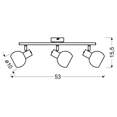 Bodové LED stropné svetlo MAURO - 3xE14, 4W, RGB, strieborné/biele