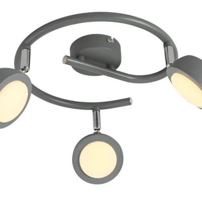 LED stropné bodové svietidlo MILD - 3x6W, 3000K (teplá biela), šedé