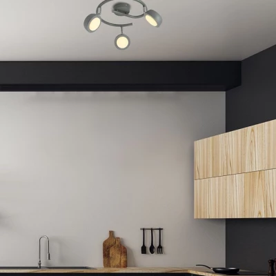 LED stropné bodové svietidlo MILD - 3x6W, 3000K (teplá biela), šedé