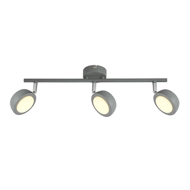 LED stropné bodové osvetlenie MILD - 3x6W, 3000K (teplá biela), šedé