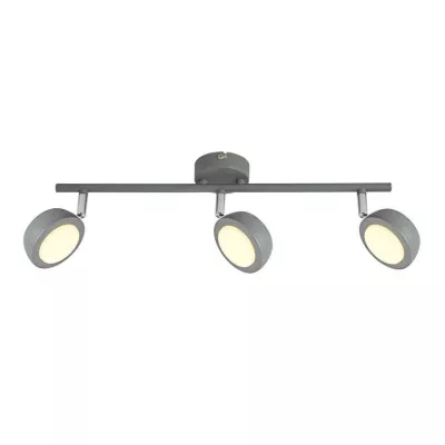 LED stropné bodové osvetlenie MILD - 3x6W, 3000K (teplá biela), šedé