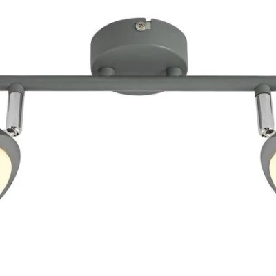 LED nástenné / stropné bodové osvetlenie MILD - 2x6W, 3000K (teplá biela), šedé