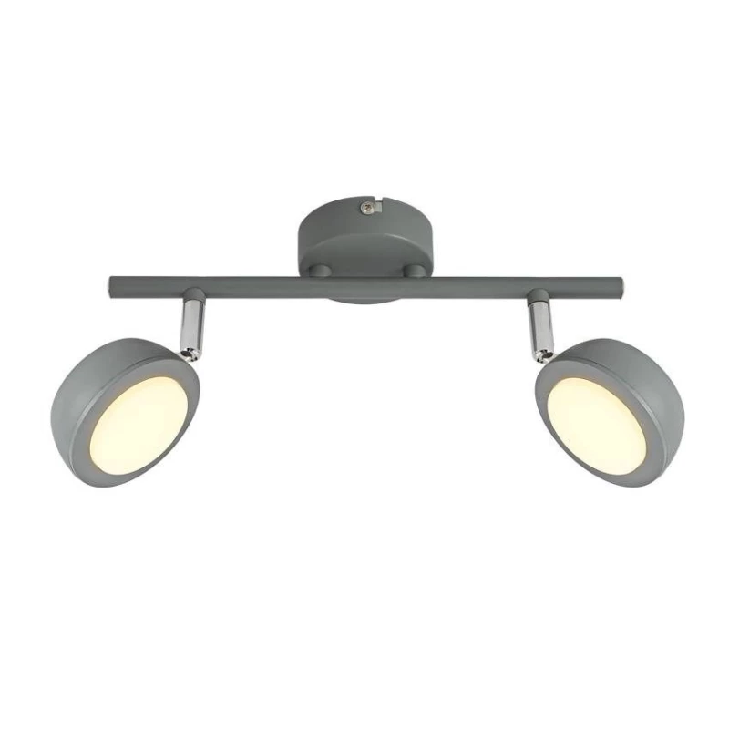 LED nástenné / stropné bodové osvetlenie MILD - 2x6W, 3000K (teplá biela), šedé