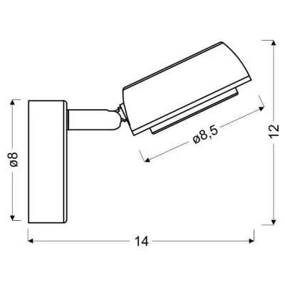 LED nástenné bodové osvetlenie MILD - 1x6W, 3000K (teplá biela), šedé
