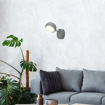 LED nástenné bodové osvetlenie MILD - 1x6W, 3000K (teplá biela), šedé