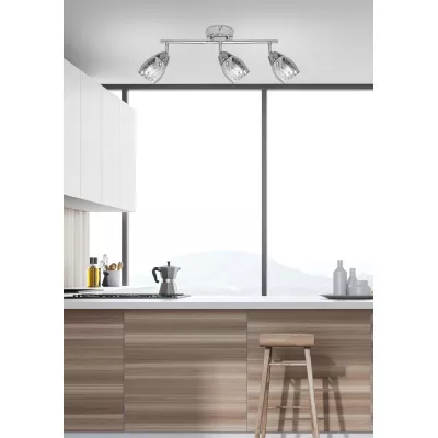 Stropné bodové LED svetlo MILTON - 3xE14, 10W, chrómované