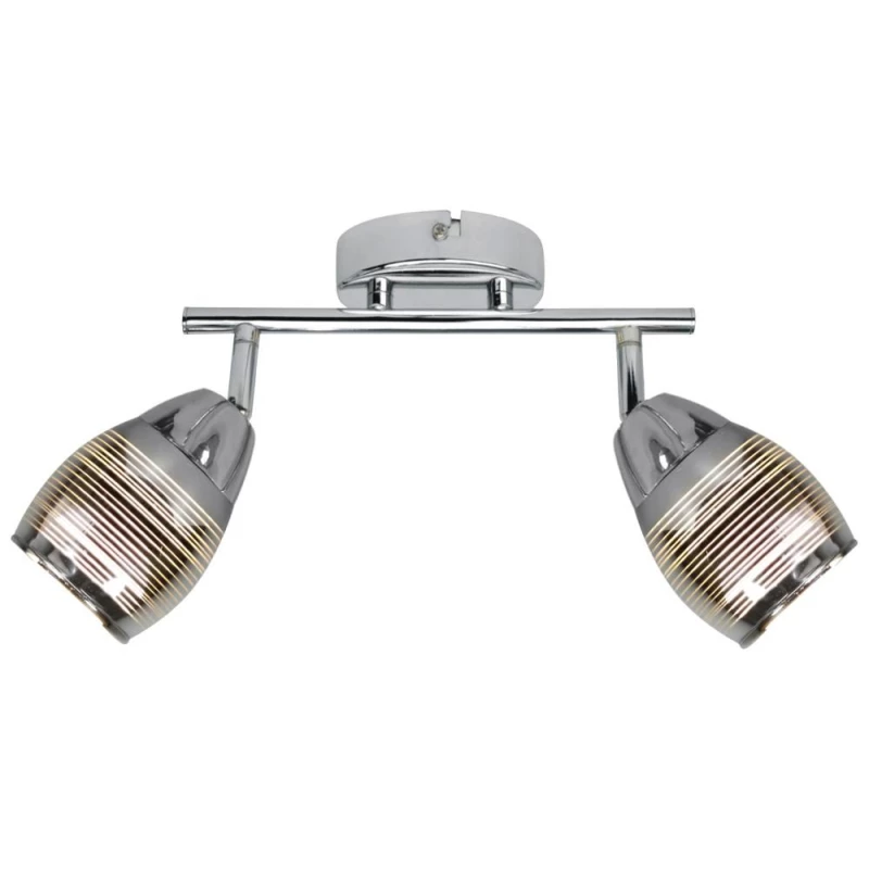 Stropné / nástenné bodové LED svetlo MILTON - 2xE14, 10W, chrómované