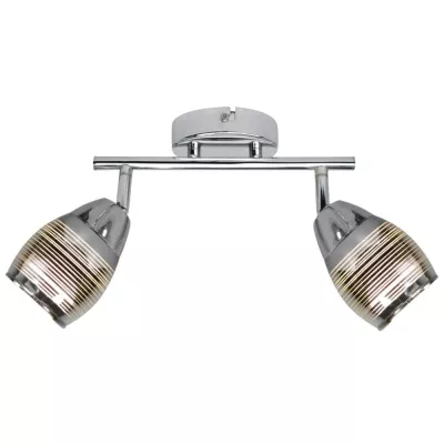 Stropné / nástenné bodové LED svetlo MILTON - 2xE14, 10W, chrómované