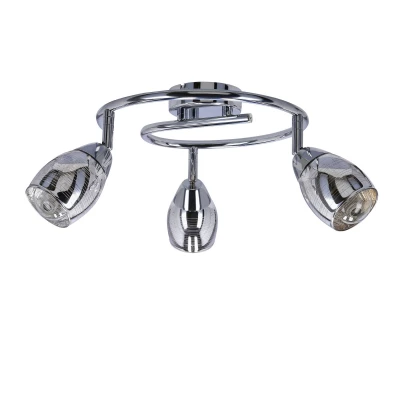 Stropné bodové kruhové LED svetlo MILTON - 3xE14, 10W, chrómované