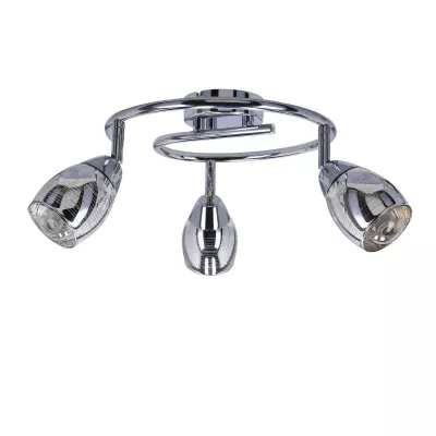 Stropné bodové kruhové LED svetlo MILTON - 3xE14, 10W, chrómované