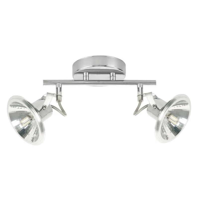LED nástenné / stropné bodové osvetlenie MOON - 2xG9, 3,5W, 3000K (teplá biela), chrómované