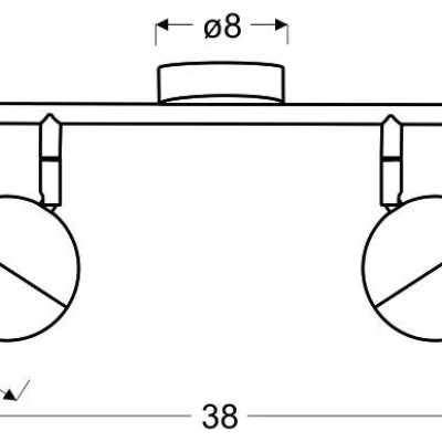 Nástenné / stropné LED bodové osvetlenie PARTY - 2x3W, RGB, chrómované