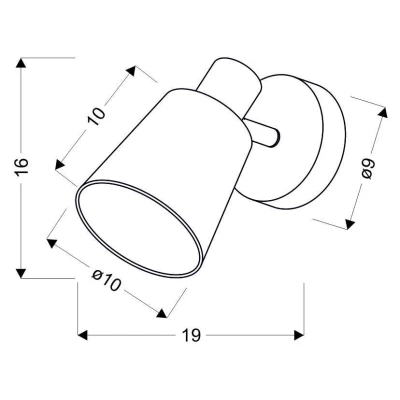 Moderné bodové nástenné svetlo PIN - 1xE14, 40W, chrómované