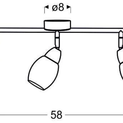 Stropné LED bodové svetlo RICO - 3x6W, 3000K (teplá biela), chrómované