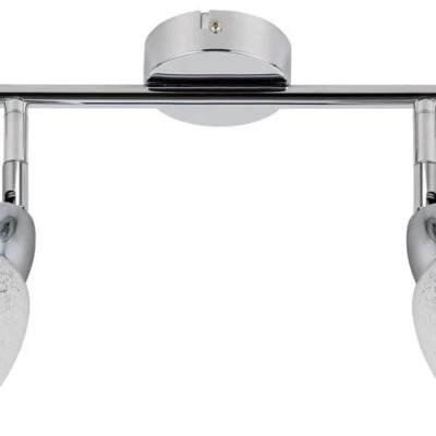 Nástenné / stropné LED bodové svetlo RICO - 2x6W, 3000K (teplá biela), chrómované