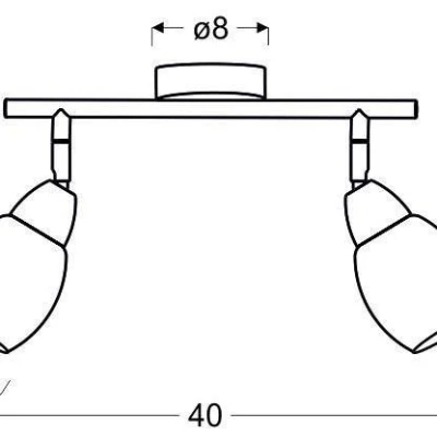 Nástenné / stropné LED bodové svetlo RICO - 2x6W, 3000K (teplá biela), chrómované