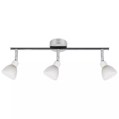 Stropné LED bodové osvetlenie ROY - 3x5W, 3000K (teplá biela), chrómované / biele