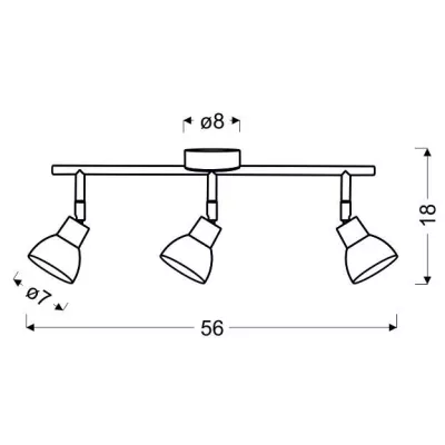 Stropné LED bodové osvetlenie ROY - 3x5W, 3000K (teplá biela), chrómované / biele