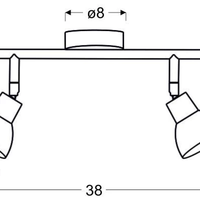 Nástenné / stropné LED bodové osvetlenie ROY - 2x5W, 3000K (teplá biela), chrómované / biele