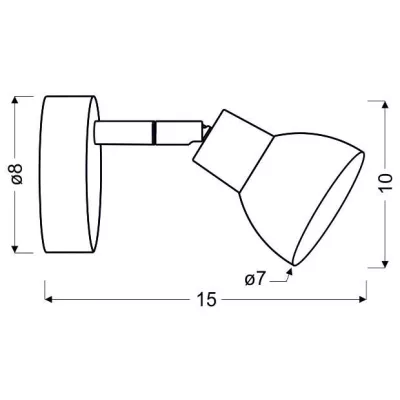 Nástenné LED bodové osvetlenie ROY - 1x5W, 3000K (teplá biela), chrómované / biele