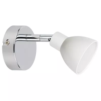 Nástenné LED bodové osvetlenie ROY - 1x5W, 3000K (teplá biela), chrómované / biele