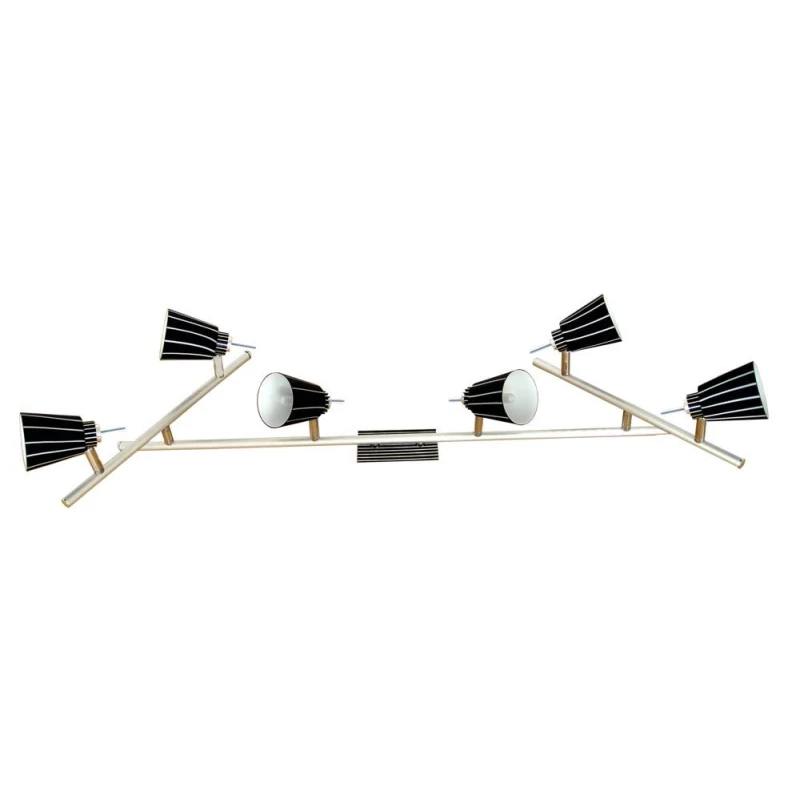Stropné bodové osvetlenie SENSO - 6xG9, 40W, strieborné / čiernobiele