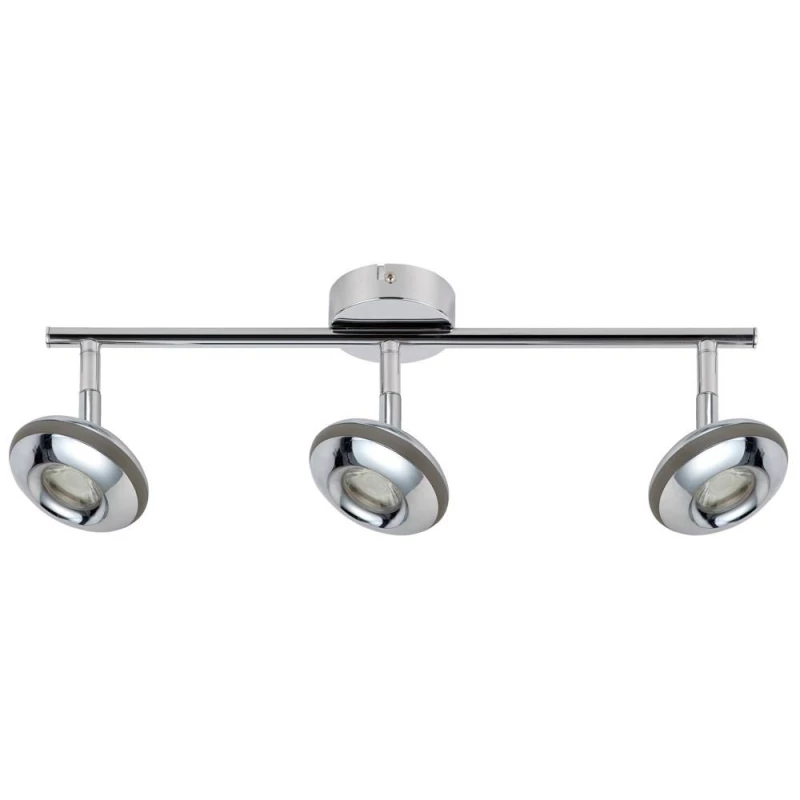 Stropné LED bodové svetlo SKIPPER - 3x6W, 3000K (teplá biela), chrómované