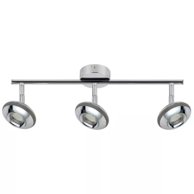 Stropné LED bodové svetlo SKIPPER - 3x6W, 3000K (teplá biela), chrómované