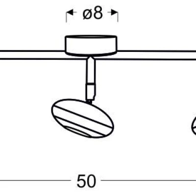 Stropné LED bodové svetlo SKIPPER - 3x6W, 3000K (teplá biela), chrómované