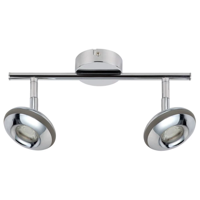 Nástenné / stropné LED bodové svetlo SKIPPER - 2x6W, 3000K (teplá biela), chrómované