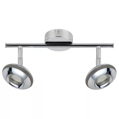 Nástenné / stropné LED bodové svetlo SKIPPER - 2x6W, 3000K (teplá biela), chrómované