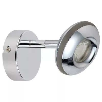 Nástenné LED bodové svetlo SKIPPER - 1x6W, 3000K (teplá biela), chrómované