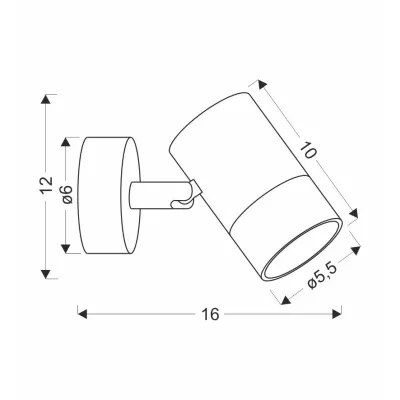 Nástenné bodové svetlo TOBI - 1xGU10, 15W, zlaté / čierne