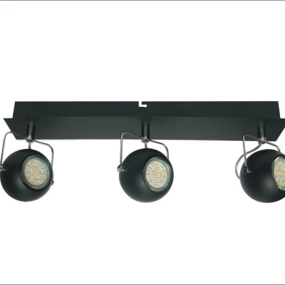 Stropné LED bodové osvetlenie TONY - 3xGU10, 3W, matné čierne