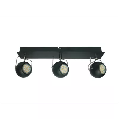Stropné LED bodové osvetlenie TONY - 3xGU10, 3W, matné čierne