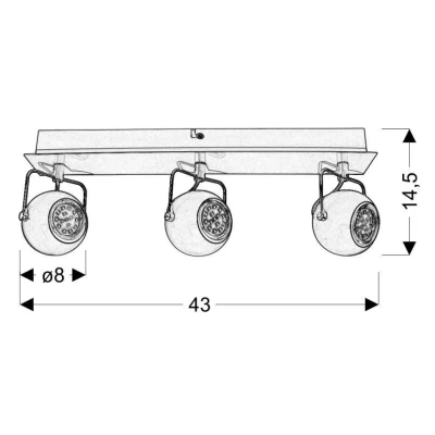Stropné LED bodové osvetlenie TONY - 3xGU10, 3W, matné čierne