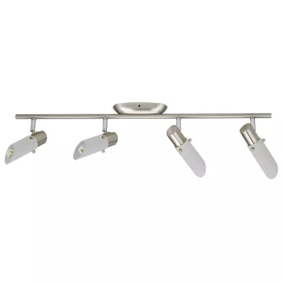 Stropné bodové osvetlenie TRENDI - 4xE14, 9W, matný nikel/biele