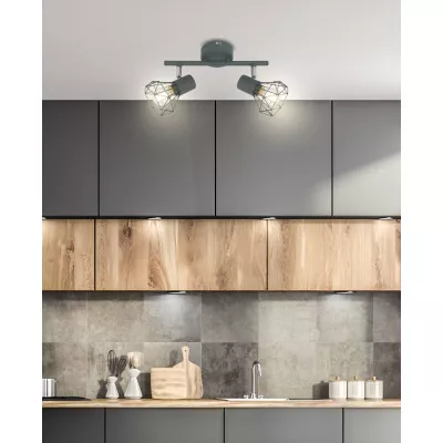Nástenné / stropné bodové osvetlenie VERVE - 2xE14, 40W, matné šedé