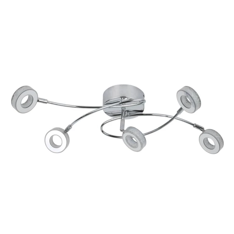 LED bodové stropné svietidlo VINOLA - 5x5W, 3000K (teplá biela), chrómované